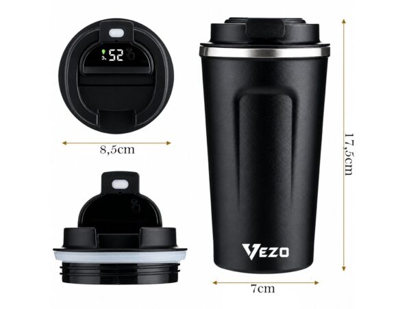 VEZO KUBEK TERMICZNY SMART LCD 500ML - czarny