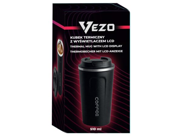 VEZO KUBEK TERMICZNY SMART LCD 500ML - czarny