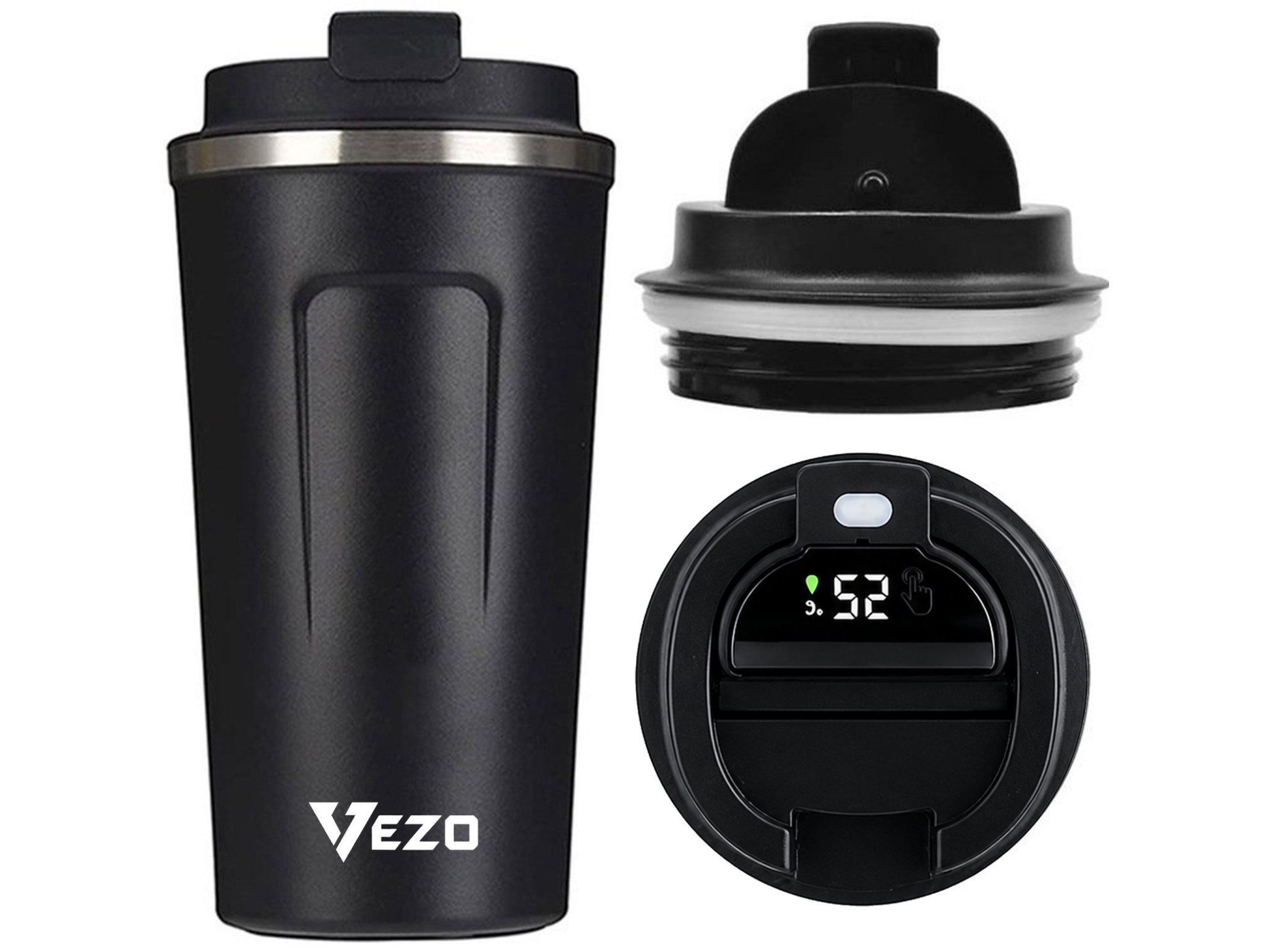 VEZO KUBEK TERMICZNY SMART LCD 500ML - czarny